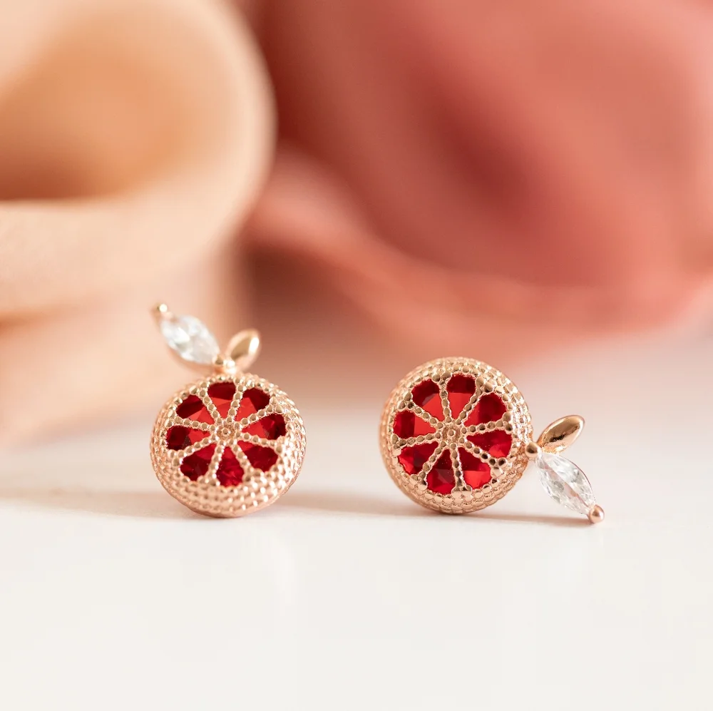 Sparkling Grapefruit Studs - Only 1 left! - Picture 2 of 10